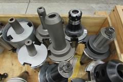 Cat 50 Tool Holders, Approx (21), End Mill, Shell Mill &Heat Shrink Types.