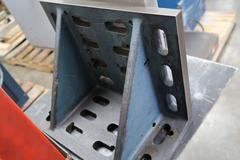 15-3/4" x 9" x 12" Slotted Angle Plate with Aluminum Fixture Plate Bolted