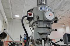 Sharp HMV Vertical Mill with DRO, Power Drawbar, Power Knee Feed and More