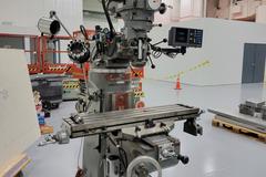 Sharp HMV Vertical Mill with DRO, Power Drawbar, Power Knee Feed and More