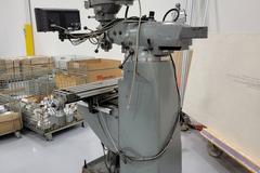 Sharp HMV Vertical Mill with DRO, Power Drawbar, Power Knee Feed and More
