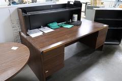Office Furniture Including Desk, Table, Book Shelf & White Board