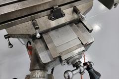 Sharp HMV Vertical Mill with DRO, Power Drawbar, Power Knee Feed and More