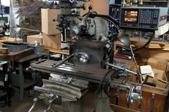 Bridgeport 2J Vertical Milling Machine, Variable Speed, with Acu-Rite Millvision 2-Axis DRO