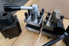 Lathe Accessories: 4-Way Tool Posts, Incomplete Quick Change Tool Posts, Chuck Adapter Plates, Chuck Keys, Drill Chuck