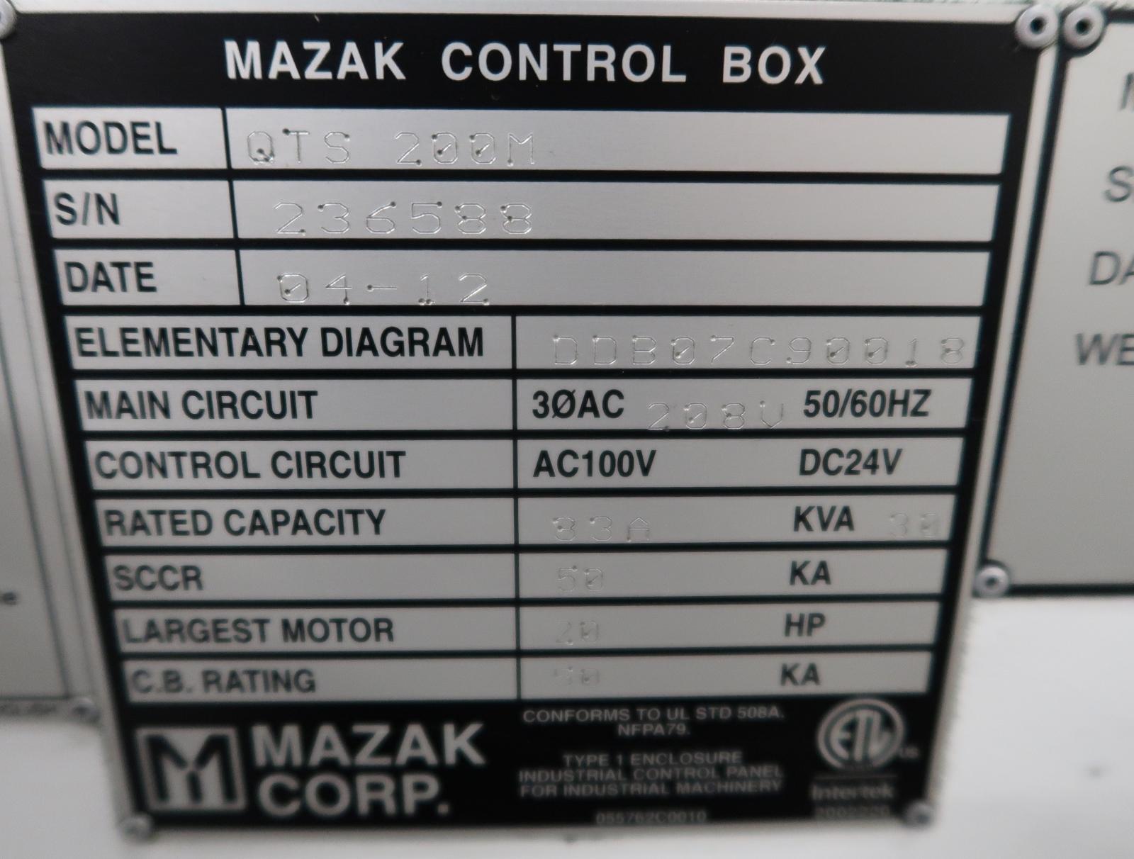 Machines Used | Mazak Quick Turn Smart QTS 200M CNC Turning Center