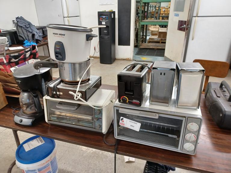 Kitchen Appliances: Toaster Ovens, Coffee Maker, Hot Plate, Toaster etc