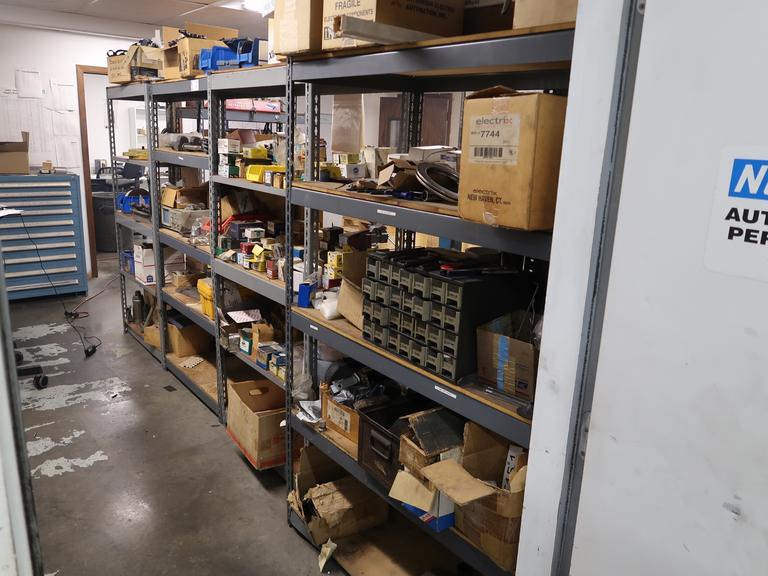 (4) Shelves & Contents of Fasteners, Parts and More