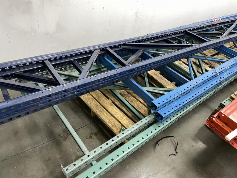 Assorted Pallet Racking Uprights (2) 168" x 42", (1) 204"x20", (1) 241"x 20", (2) 208"x42", (1) 160"x42" 