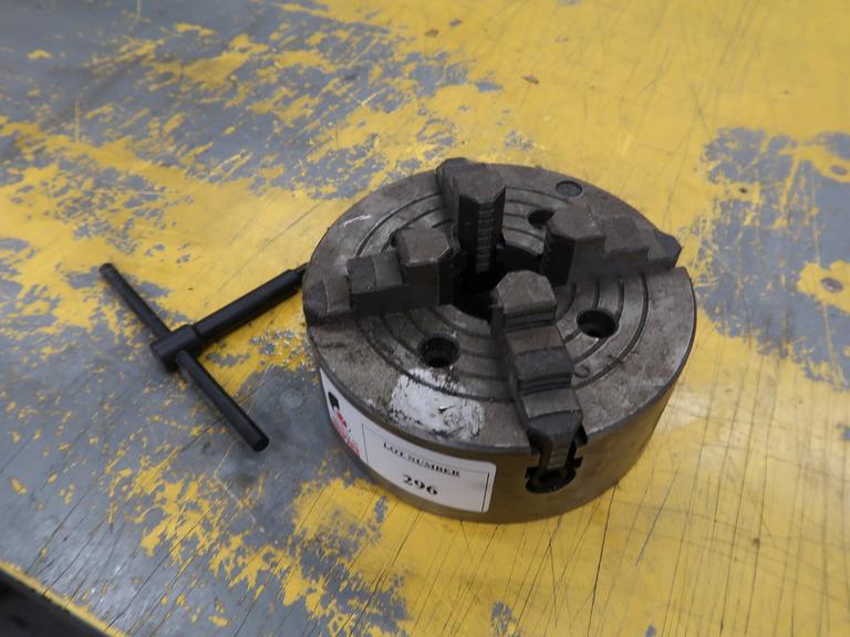 8" 4-Jaw Lathe Chuck, Bolt-On Type