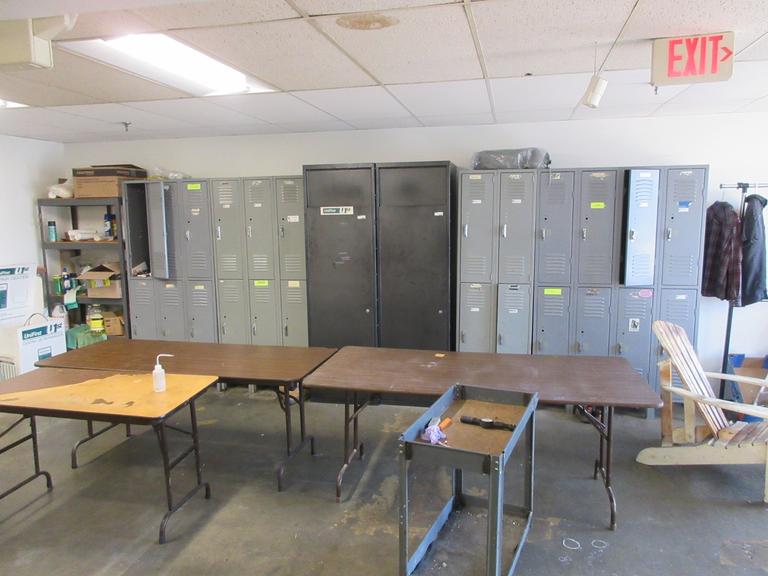 Lockers, Shelf, and Coat Rack