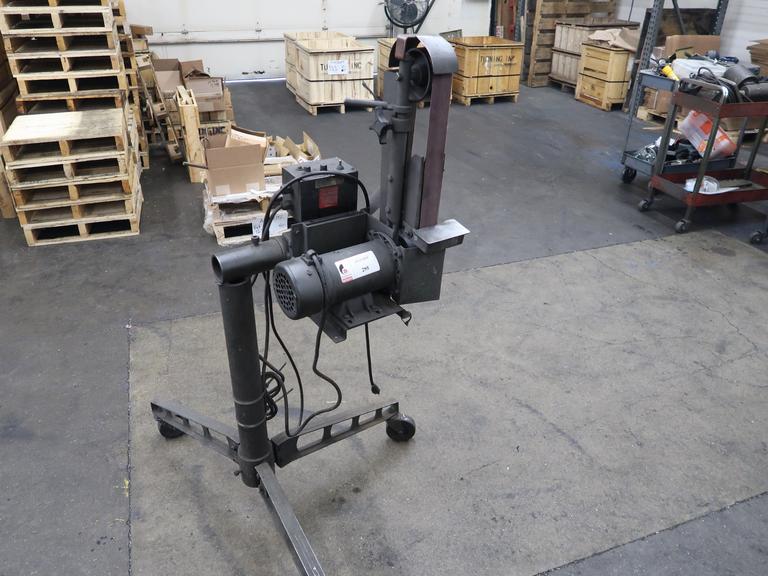 2" Belt Grinder with 115V Single Phase Motor and Rolling Stand