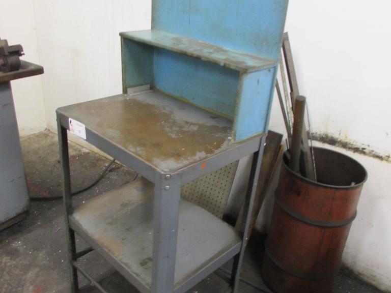 Steel Workbench with Upper and Lower Shelves