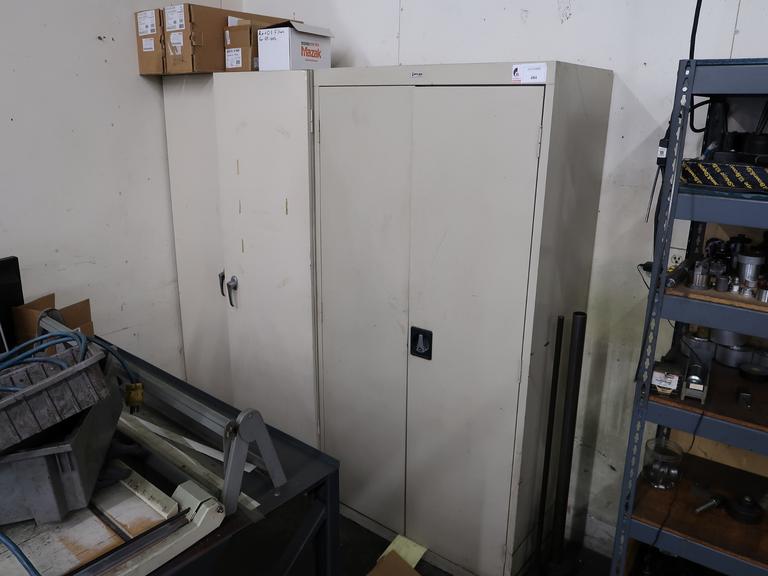 (2) 2-Door Metal Cabinets with Misc Contents.