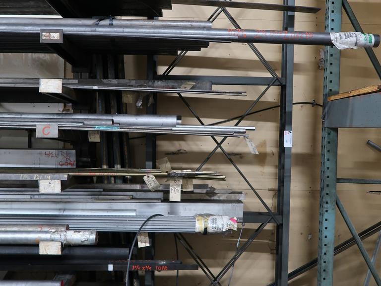 Section of Pallet Racking with (2) 10' x 3' Uprights, (6) 10' Beams