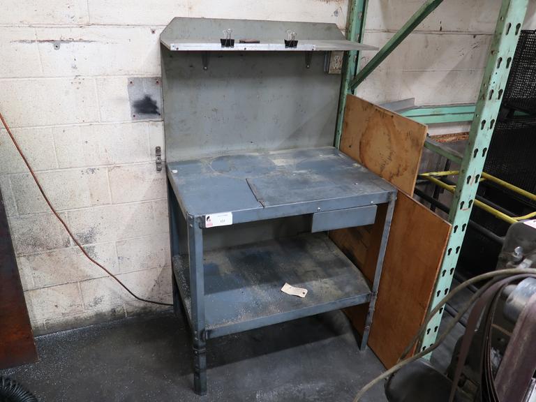 Metal Bench with Back Board