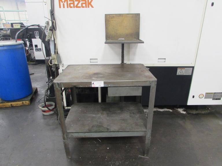 Steel Workbench with Drawer, Upper and Lower Shelves