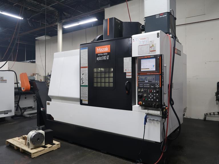 Mazak Nexus 510C-II 4-Axis Vertical Machining Center with Probing, Side Mount Tool Changer, Multi-Auger System and More SN 224251