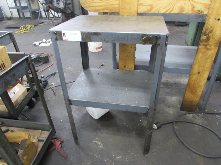 Steel Table with Lower Shelf