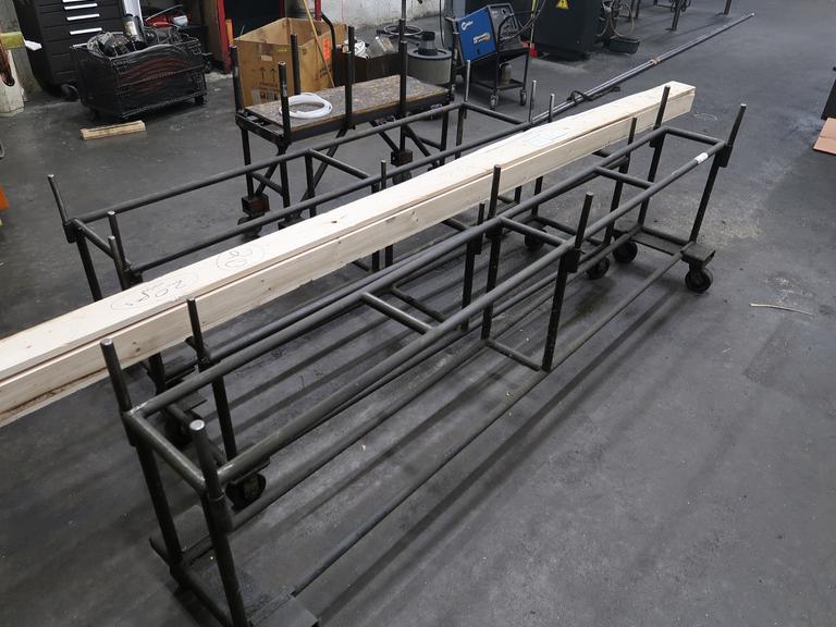 Material Carts, (4) Up to 106" Long.  12" to 16" Capacity Between Posts.