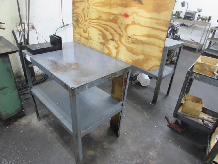 Steel Table with Lower Shelf