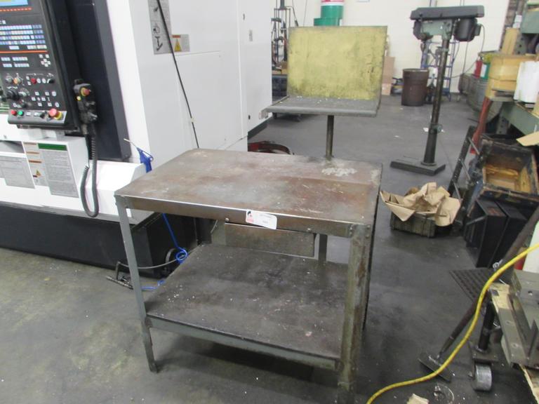 Metal Workbench w Drawer, Lower Shelf, Upper Shelf