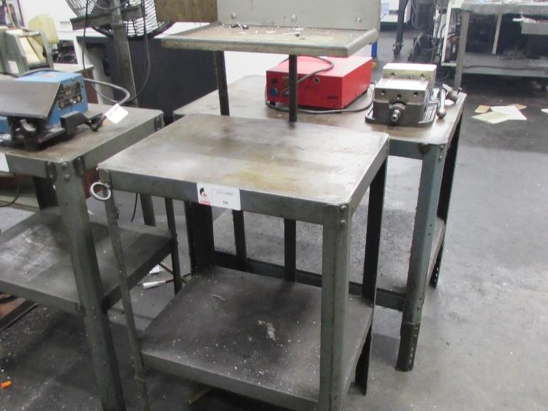 Steel Work Bench with Lower and Upper Shelves