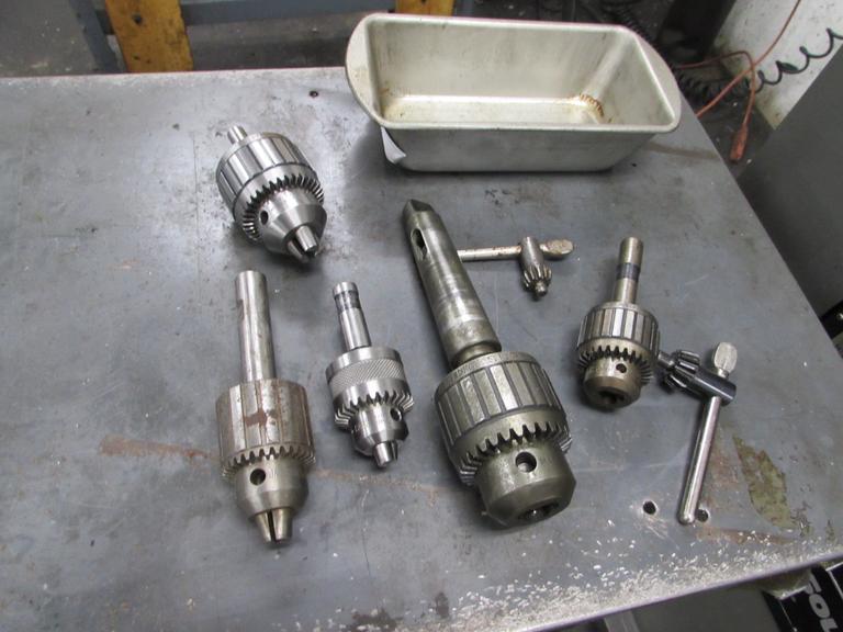 Assorted Jacobs BB Drill Chucks, #3MT, #4MT, Straight Shank and (1) Cushman