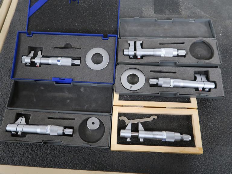 Inside Micrometers: (5) Including (3) .2 to 1.2" and (2) 1-2"