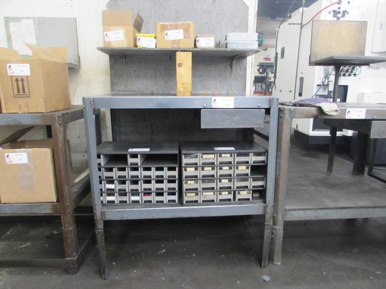 Steel Workbench with Drawer ans Lower and Upper Shelves