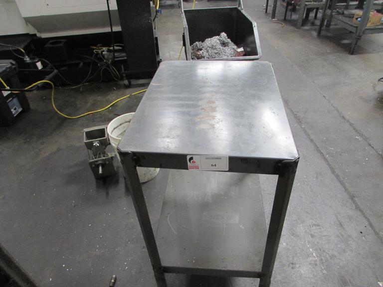 Steel Table with Lower Shelf