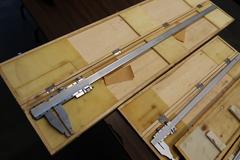 (3) Calipers with Wooden Cases: (2) Fowler 18" Dial, (1)24" and (1) 40"