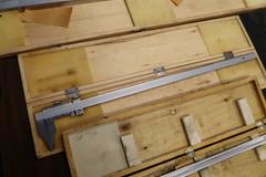 (3) Calipers with Wooden Cases: (2) Fowler 18" Dial, (1)24" and (1) 40"