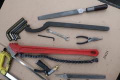 Machines Used | Assorted Hand Tools: Chain Wrench, Hammer, Hack Saw ...