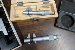 Assorted Micrometers: (1) Internal .2" to 1", (1) Internal .2" to 1.2', (1) Internal 1-2", (1) Mitutoyo 0-4" Depth Mic