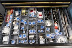 HUGE Lot of Perishable Tooling With Cabinets.  ORGANIZED & LABELED.  MOSTLY NEW
