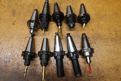 End Mill Style Cat 40 Tool Holders, (10)