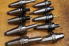 End Mill Style Cat 40 Tool Holders, (10)