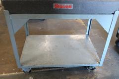Starrett 36" x 24" x 4" Granite Surface Plate with Tapped Inserts, and Rolling Stand