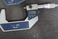 Mitutoyo .00005" Digital Micrometers: (4), 0-1", (2) 1-2" & (1) 3-4"