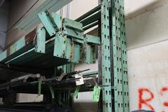 Cantilever Style Stock Rack with Contents of Material and Pallet Racking