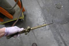 Oxy-Acetylene Torch Setup with Torch, Hose, Regulators and Cart.  No Tanks