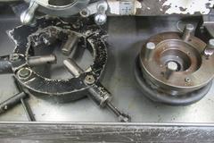 LeBlond Makino 19" x 54" Servo Shift Engine Lathe with Sony  DRO, 3" Hole Thru Spindle, Chucks, Steady Rests