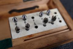 (2) Thread Micrometers with Anvil-Spindle Sets and Wooden Cases