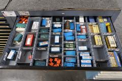 HUGE Lot of Perishable Tooling With Cabinets.  ORGANIZED & LABELED.  MOSTLY NEW