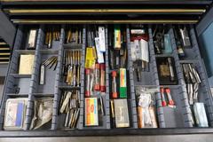 HUGE Lot of Perishable Tooling With Cabinets.  ORGANIZED & LABELED.  MOSTLY NEW
