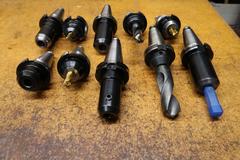 End Mill Style Cat 40 Tool Holders, (10)