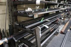 Cantilever Style Stock Rack with Material.  Aluminum and Steel,  Variety of Sizes & Lengths, 