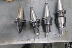 Cat 40 Taper Tool Holders (2) Tap Drivers, (1) Keyless Drill Chuck, (1) end Mill Holder, Haas Retention Knobs