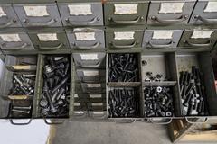 (3) Organizers with Contents of Fasteners, Bolts, Nuts, Dowels, Thread Chasers, etc